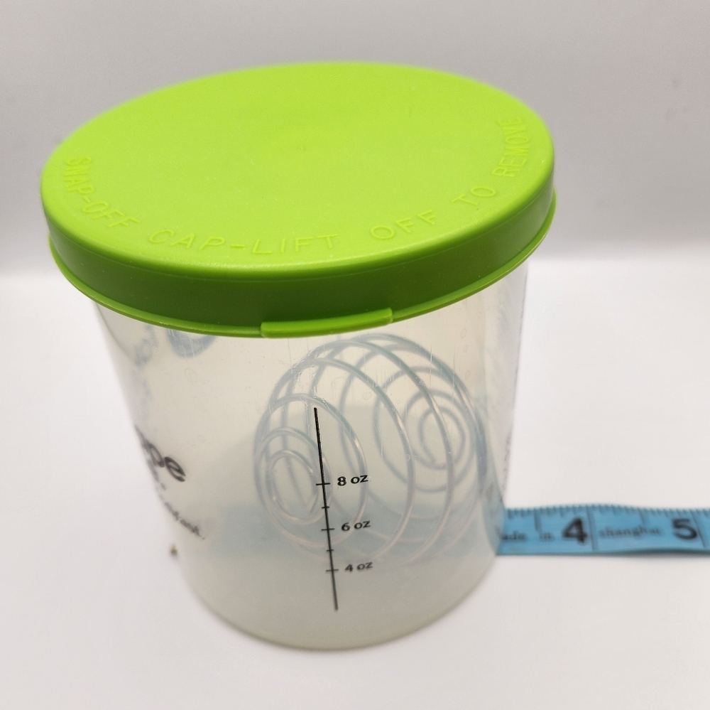 Green and Clear Shaker Bottle with Whisk Ball